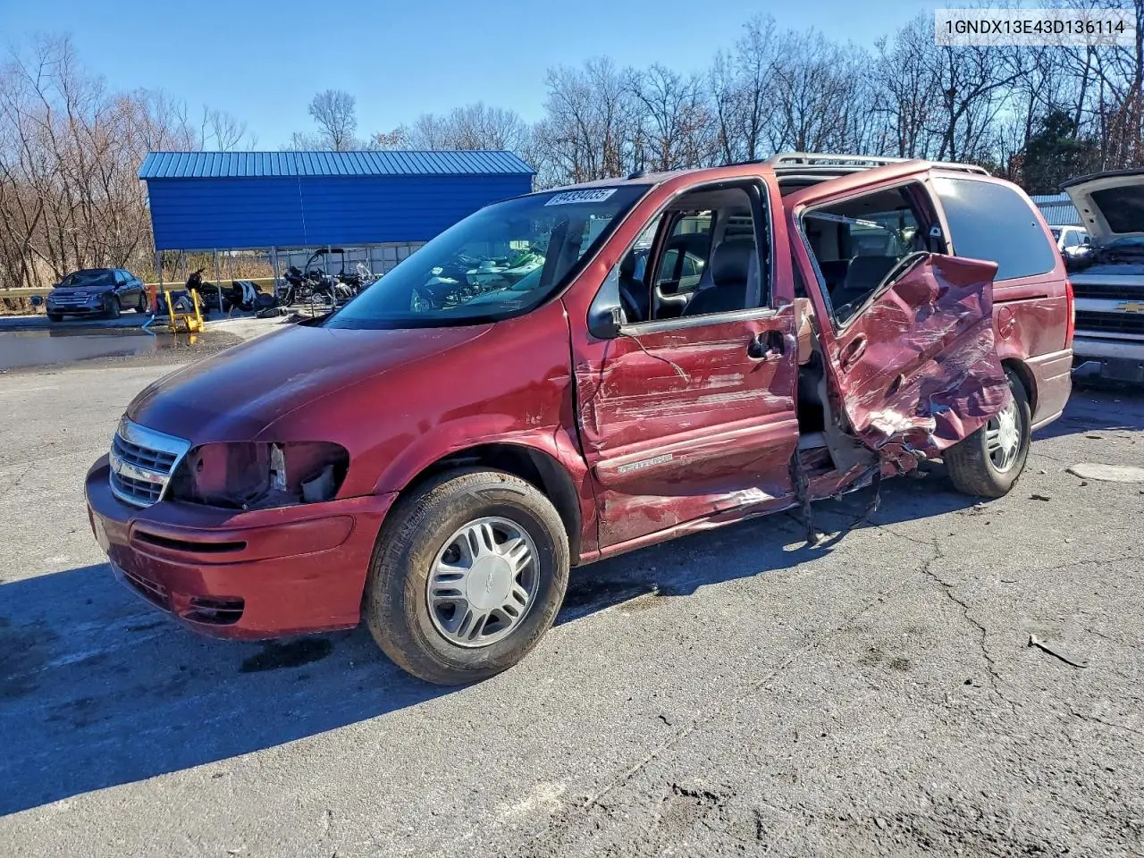 1GNDX13E43D136114 2003 Chevrolet Venture Luxury