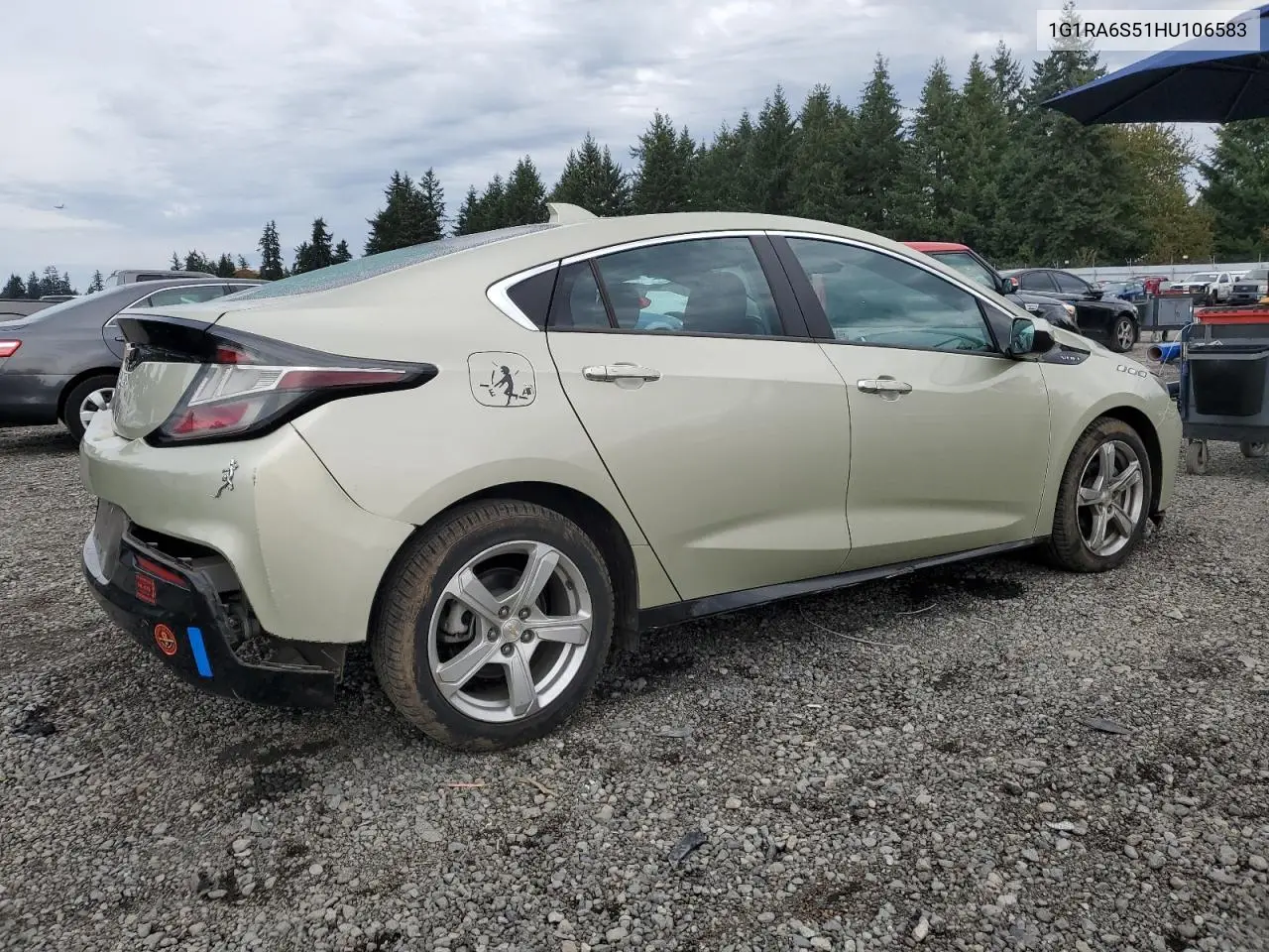 1G1RA6S51HU106583 2017 Chevrolet Volt Lt