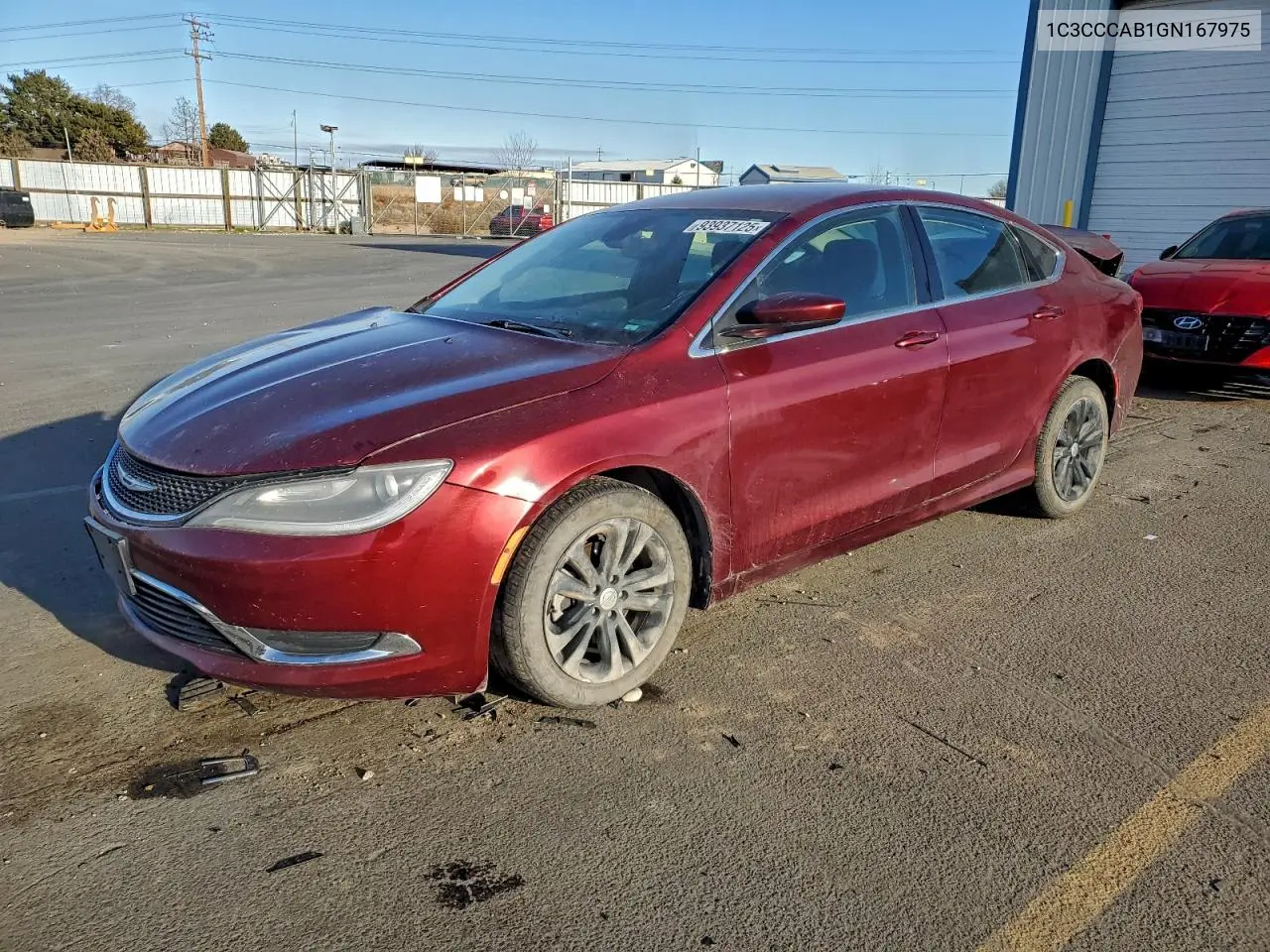 1C3CCCAB1GN167975 2016 Chrysler 200 Limited