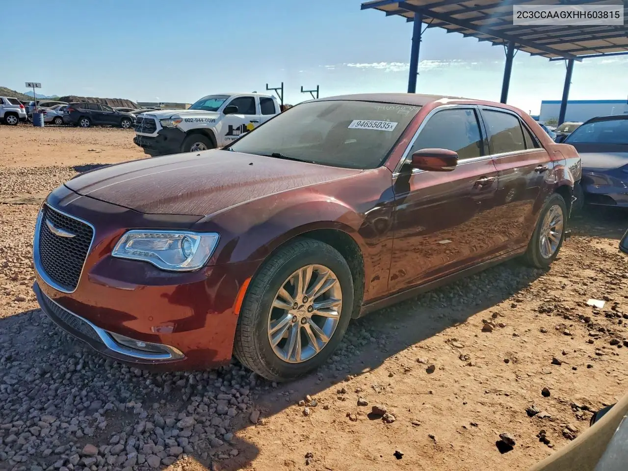 2C3CCAAGXHH603815 2017 Chrysler 300 Limited