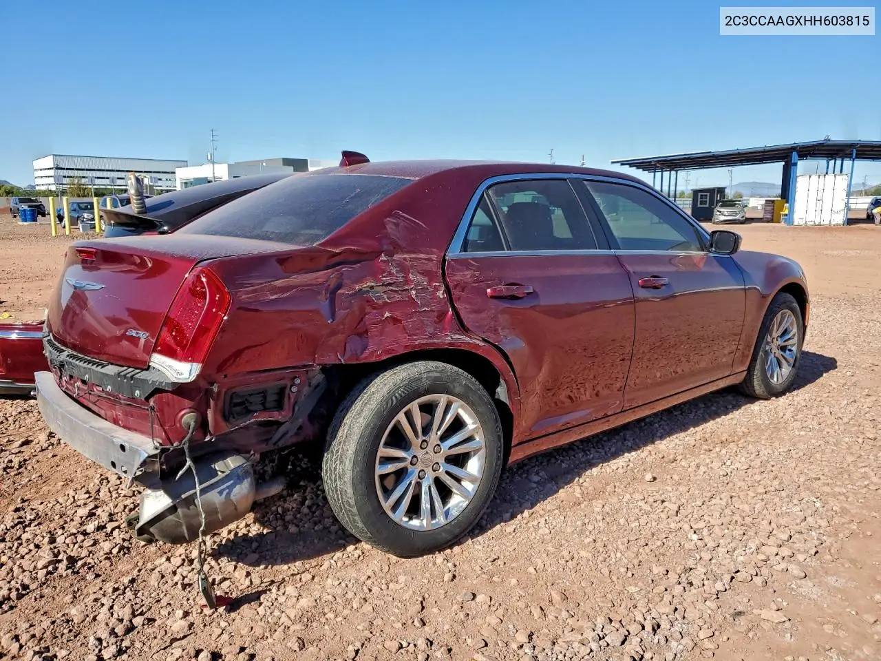 2C3CCAAGXHH603815 2017 Chrysler 300 Limited