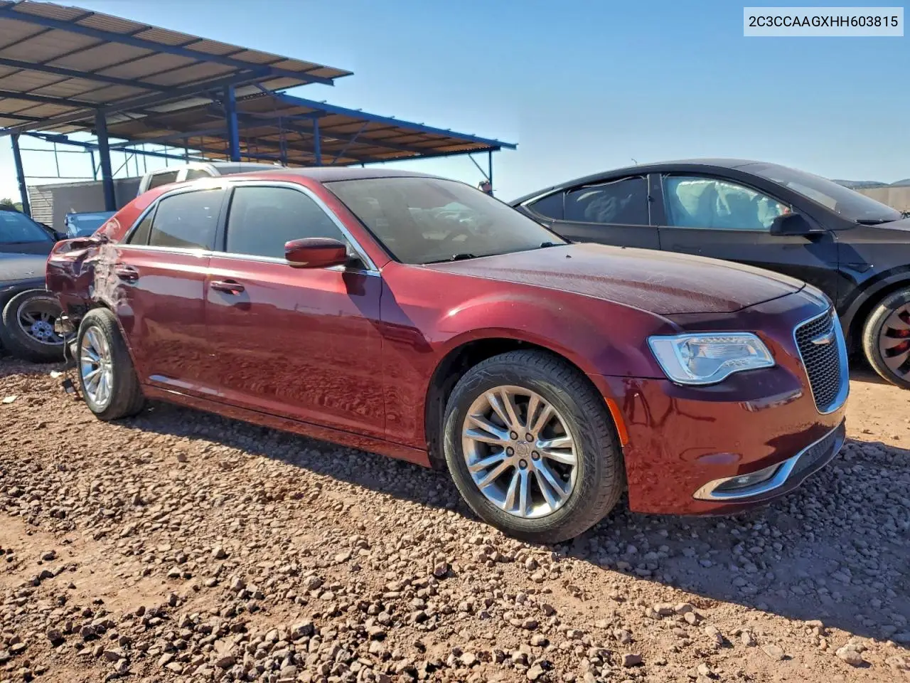 2C3CCAAGXHH603815 2017 Chrysler 300 Limited
