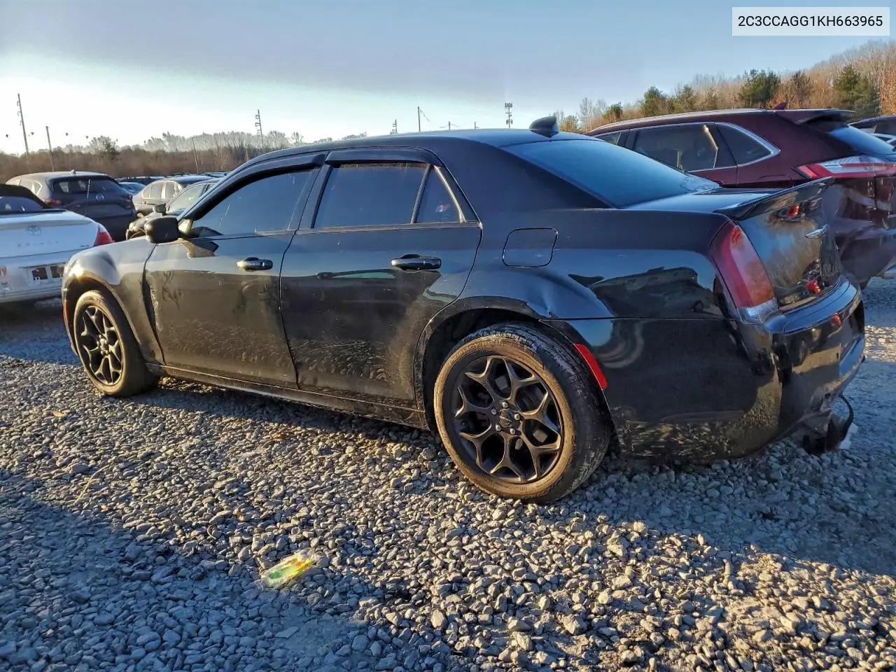 2C3CCAGG1KH663965 2019 Chrysler 300 S