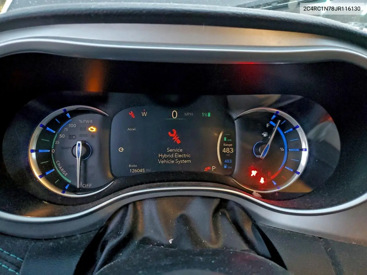 2C4RC1N78JR116130 2018 Chrysler Pacifica Hybrid Limited