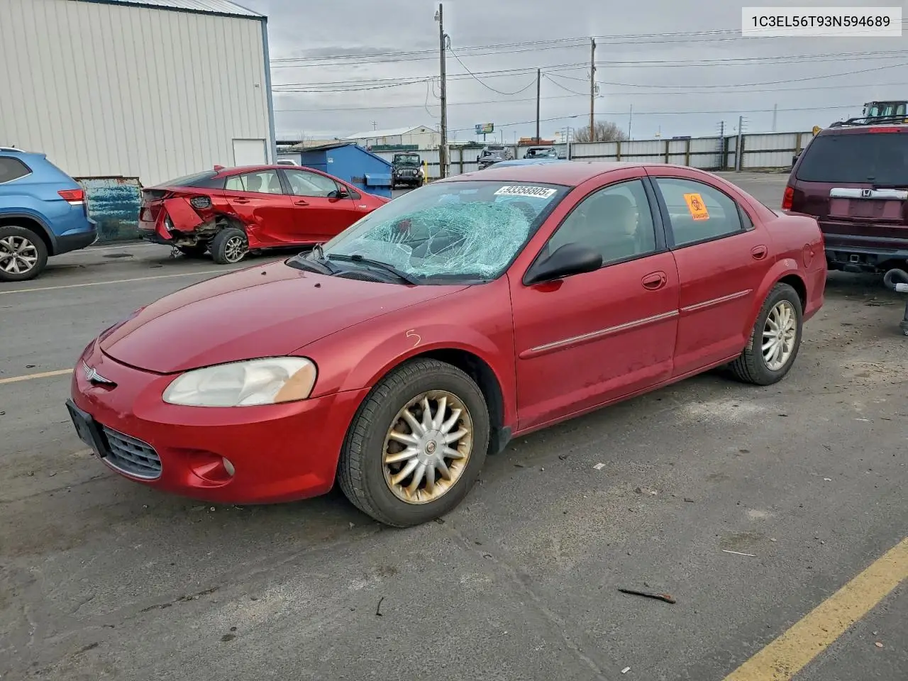 1C3EL56T93N594689 2003 Chrysler Sebring Lxi