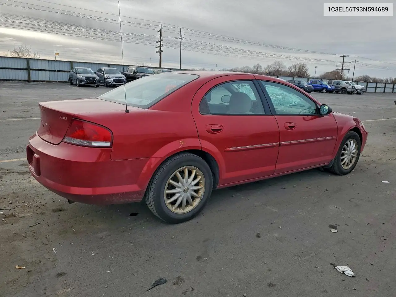 1C3EL56T93N594689 2003 Chrysler Sebring Lxi