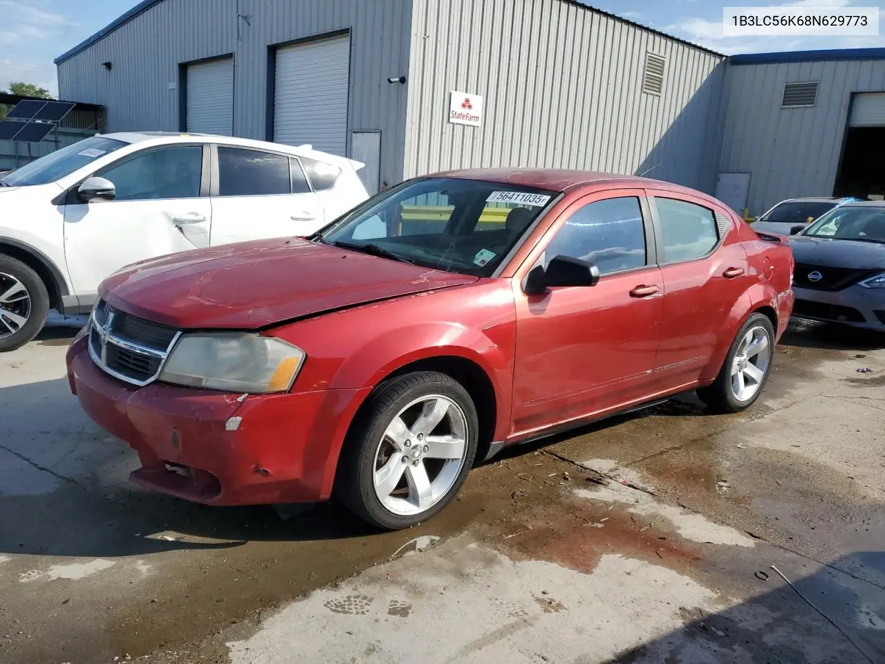 2008 Dodge Avenger Sxt VIN: 1B3LC56K68N629773 Lot: 56411035