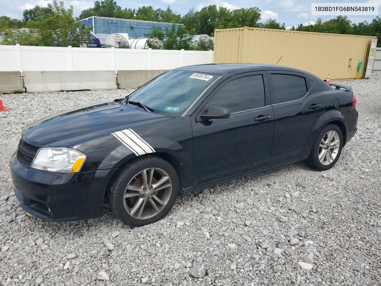 1B3BD1FG6BN543819 2011 Dodge Avenger Mainstreet