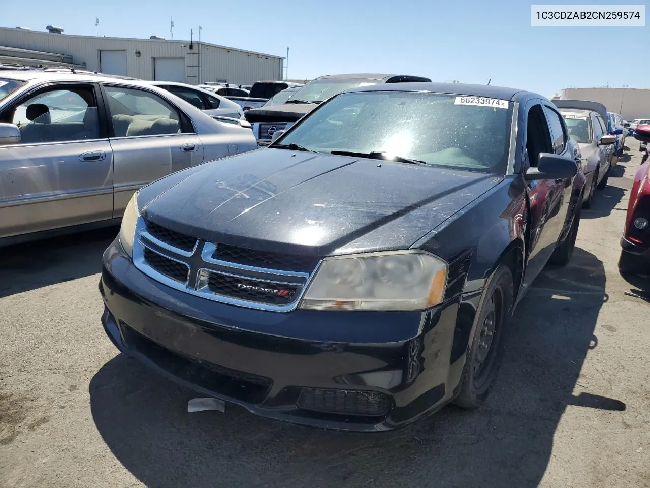 1C3CDZAB2CN259574 2012 Dodge Avenger Se