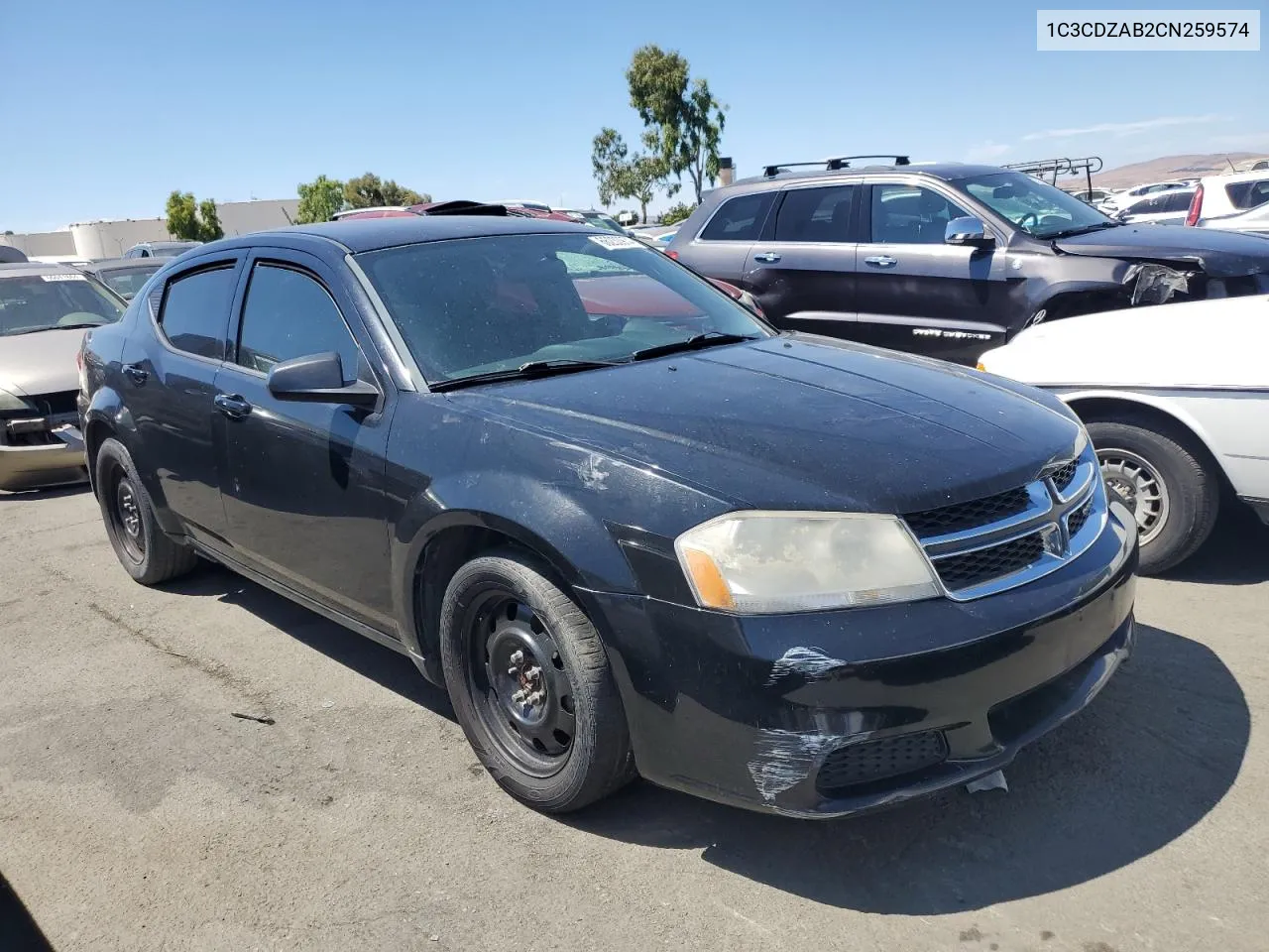 1C3CDZAB2CN259574 2012 Dodge Avenger Se