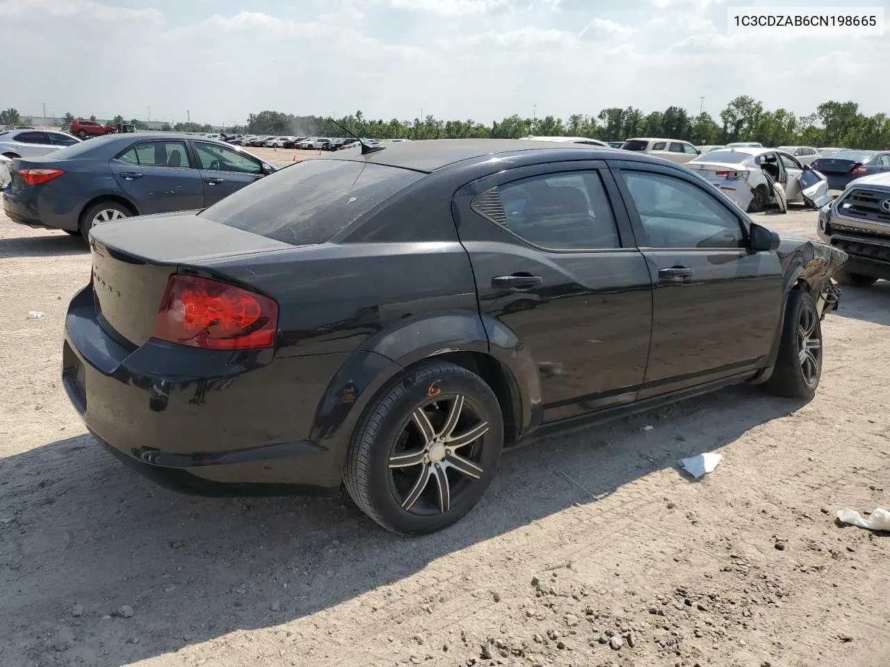 2012 Dodge Avenger Se VIN: 1C3CDZAB6CN198665 Lot: 66510804