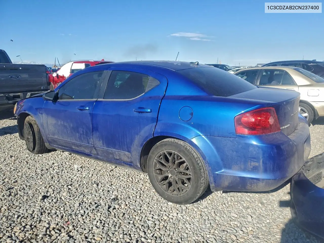 1C3CDZAB2CN237400 2012 Dodge Avenger Se