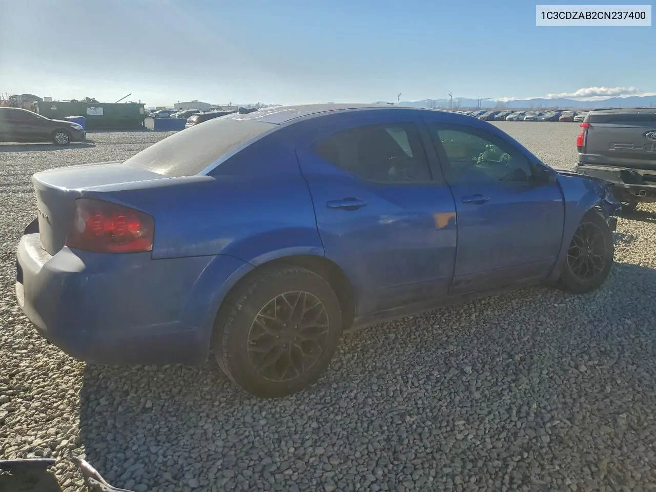 1C3CDZAB2CN237400 2012 Dodge Avenger Se