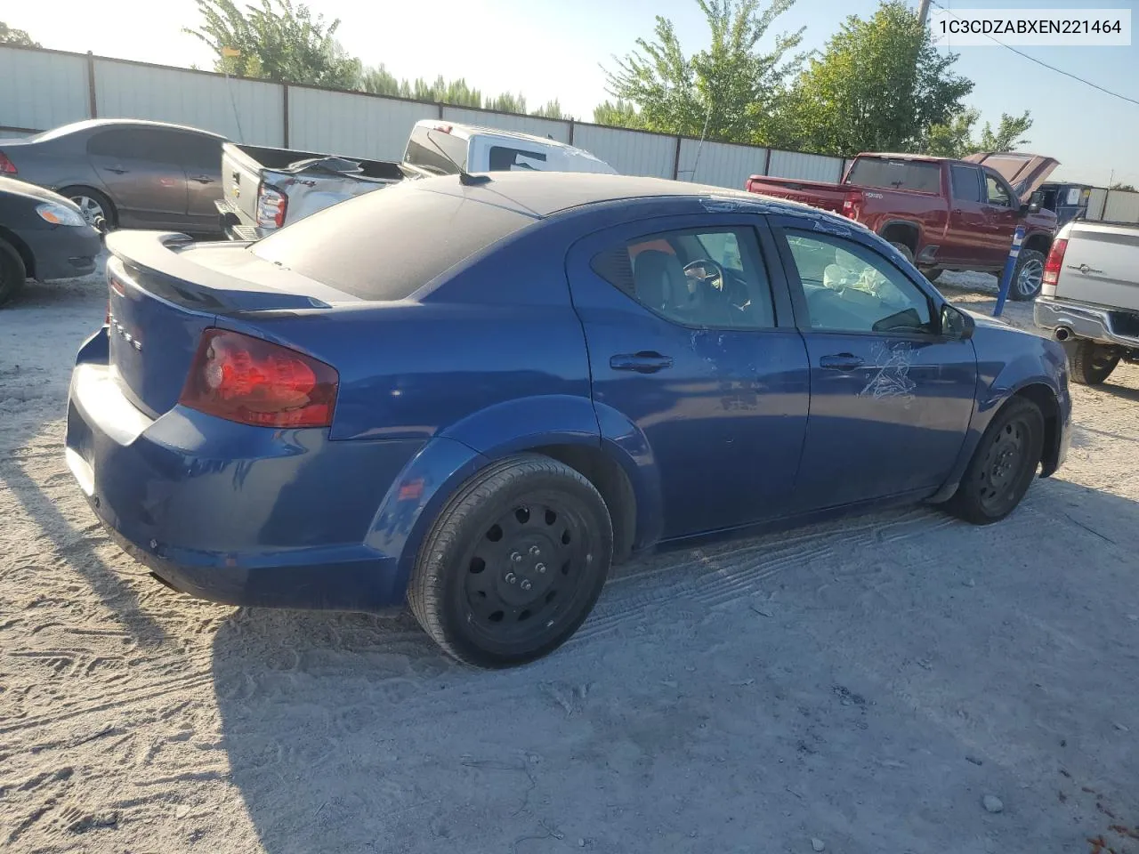 2014 Dodge Avenger Se VIN: 1C3CDZABXEN221464 Lot: 67584464