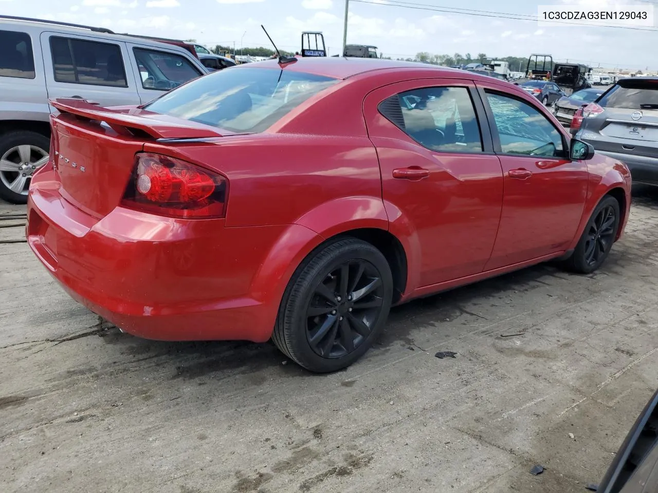 2014 Dodge Avenger Se VIN: 1C3CDZAG3EN129043 Lot: 68652464