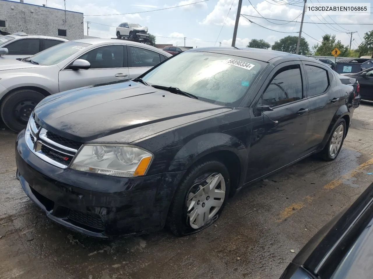 2014 Dodge Avenger Se VIN: 1C3CDZAB1EN106865 Lot: 68890334