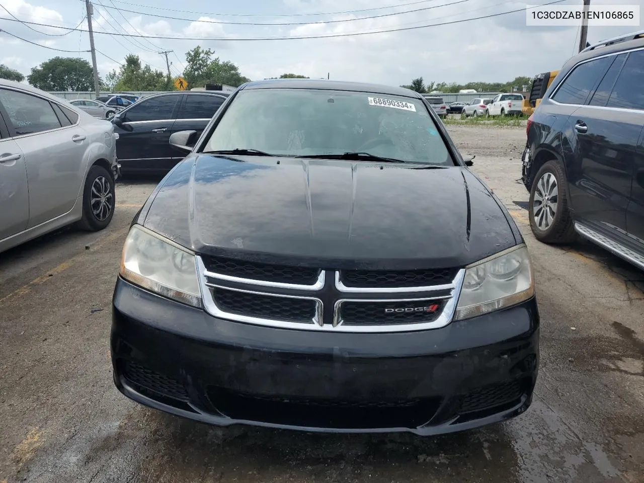 2014 Dodge Avenger Se VIN: 1C3CDZAB1EN106865 Lot: 68890334