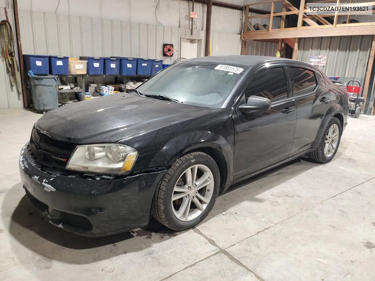 2014 Dodge Avenger Se VIN: 1C3CDZAG7EN193621 Lot: 87881575