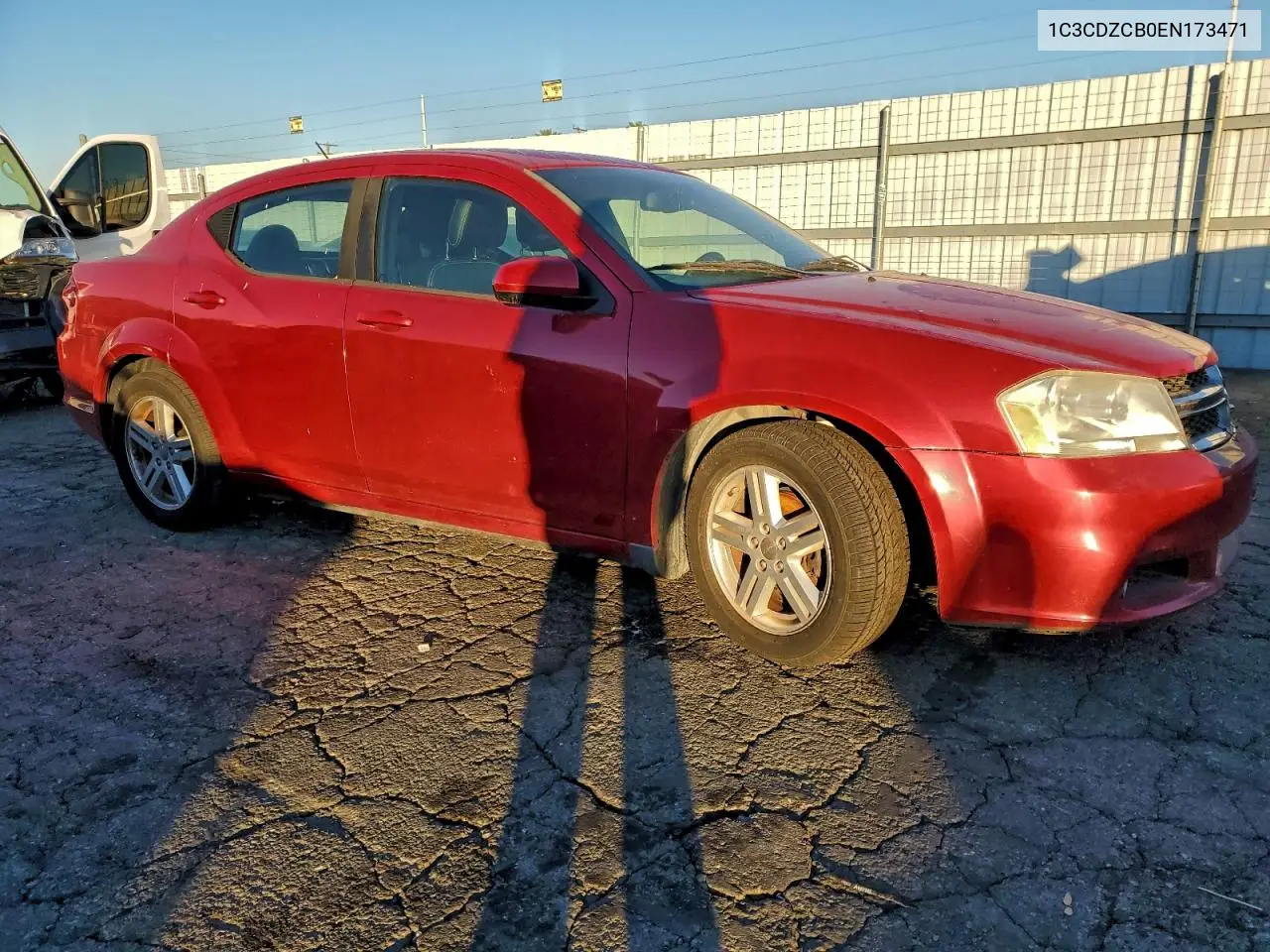 1C3CDZCB0EN173471 2014 Dodge Avenger Sxt