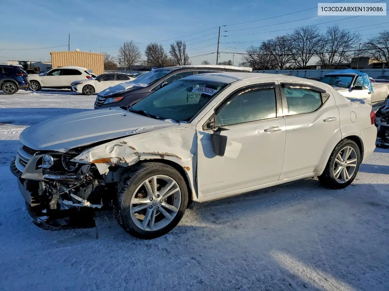 1C3CDZABXEN139086 2014 Dodge Avenger Se