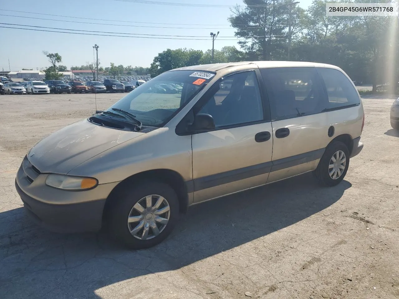 1998 Dodge Caravan Se VIN: 2B4GP45G6WR571768 Lot: 55702554