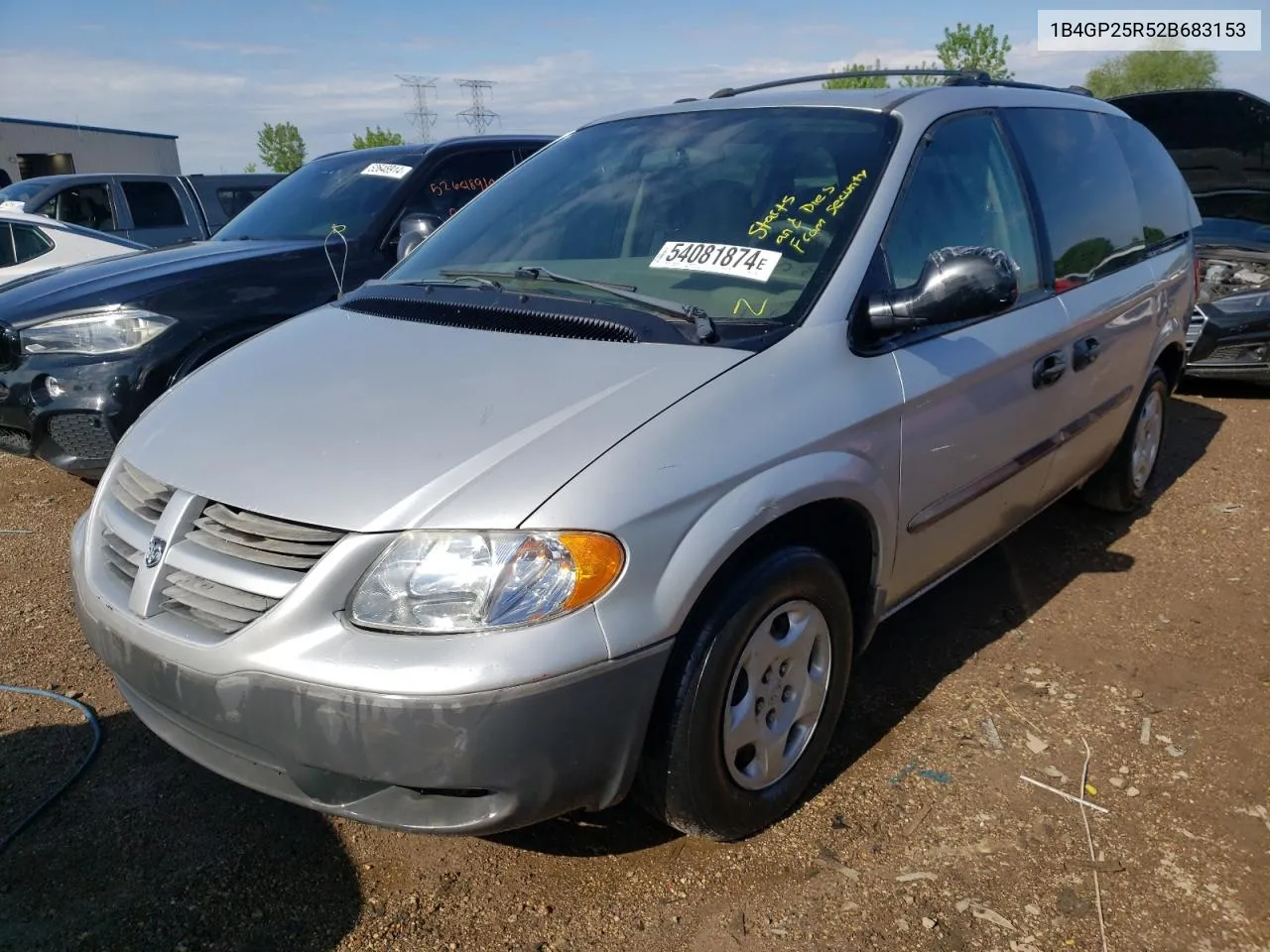 2002 Dodge Caravan Se VIN: 1B4GP25R52B683153 Lot: 54081874