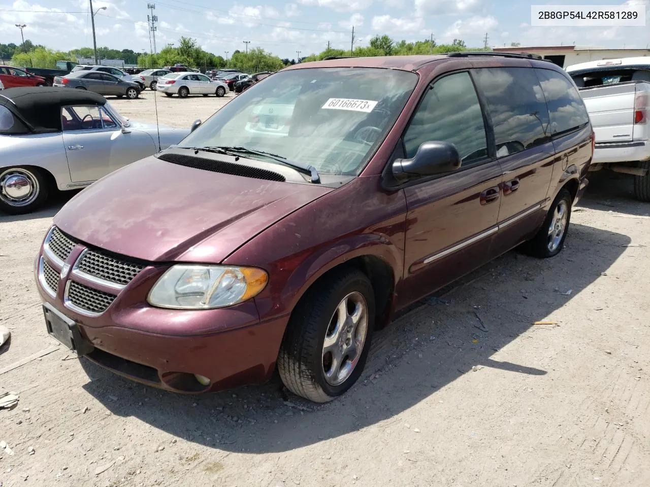 2002 Dodge Grand Caravan Es VIN: 2B8GP54L42R581289 Lot: 60166673