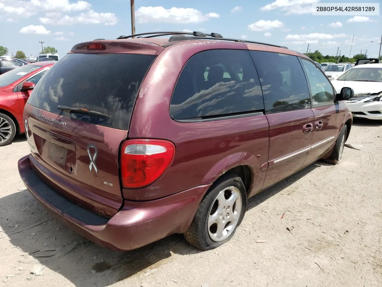 2002 Dodge Grand Caravan Es VIN: 2B8GP54L42R581289 Lot: 60166673