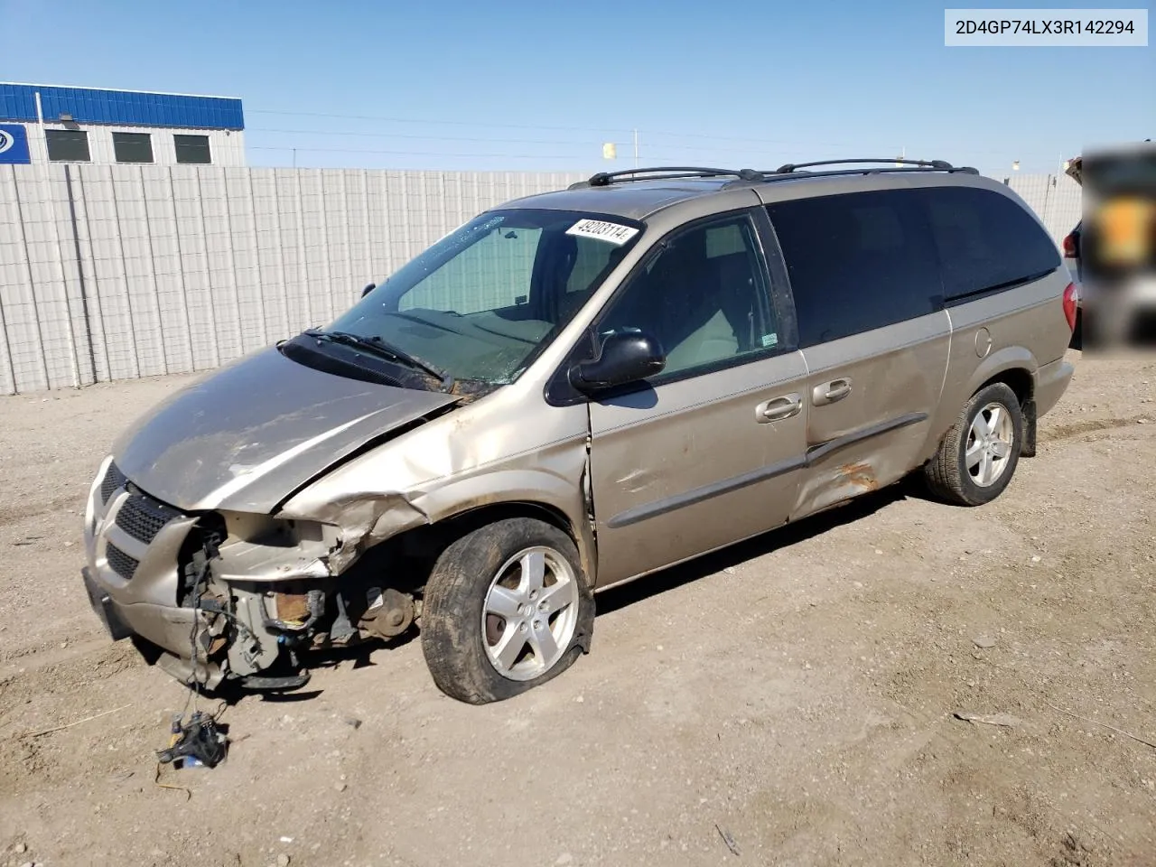 2003 Dodge Grand Caravan Ex VIN: 2D4GP74LX3R142294 Lot: 49203114