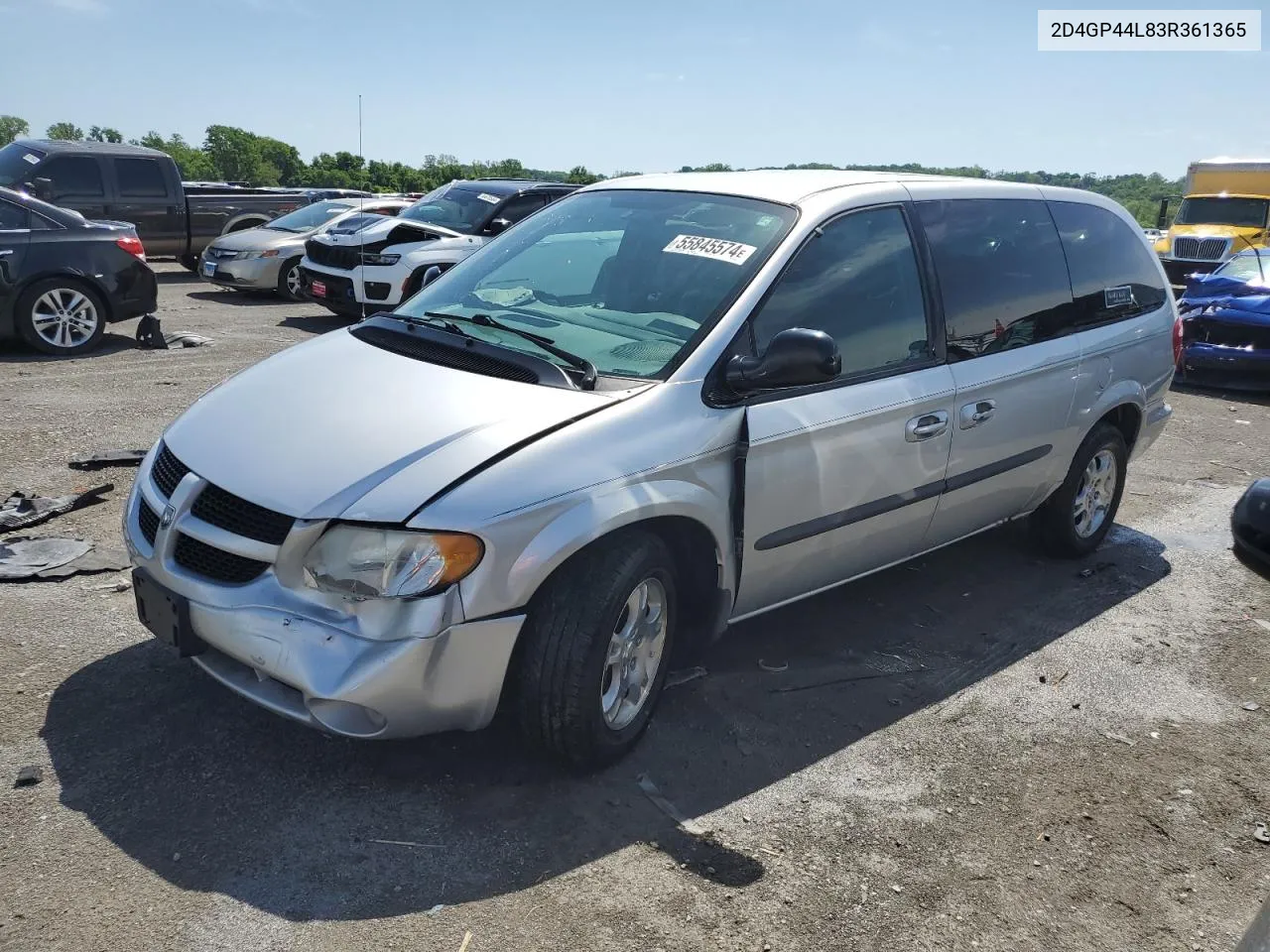2003 Dodge Grand Caravan Sport VIN: 2D4GP44L83R361365 Lot: 55845574