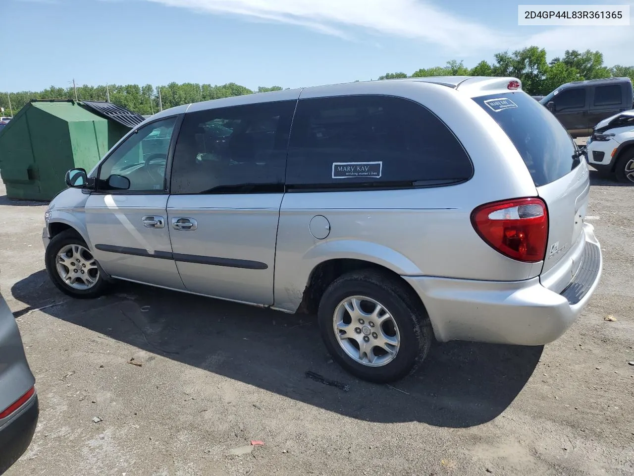 2003 Dodge Grand Caravan Sport VIN: 2D4GP44L83R361365 Lot: 55845574