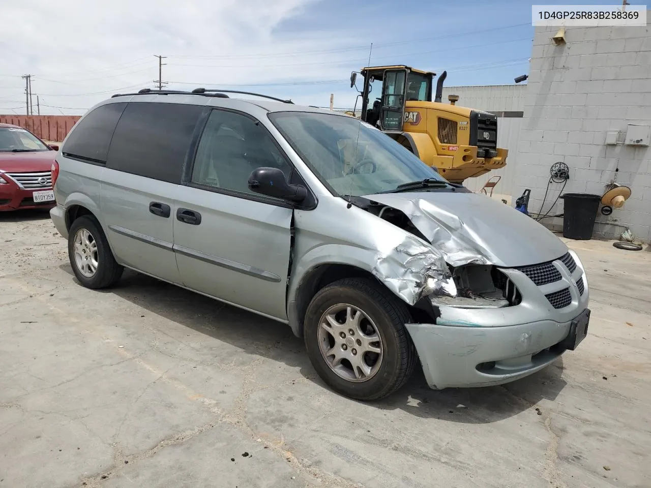 2003 Dodge Caravan Se VIN: 1D4GP25R83B258369 Lot: 57271124