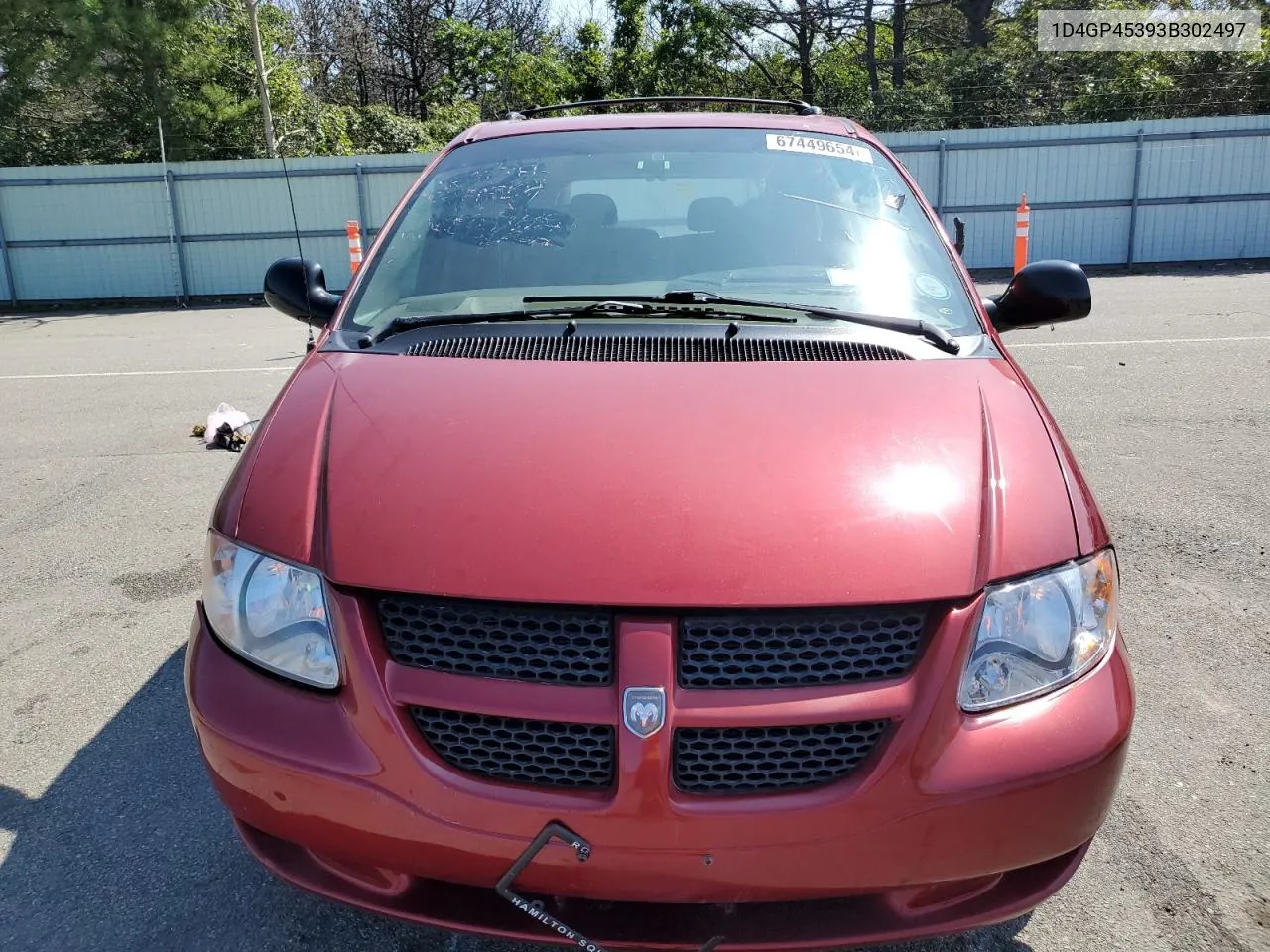 2003 Dodge Caravan Sport VIN: 1D4GP45393B302497 Lot: 67449654