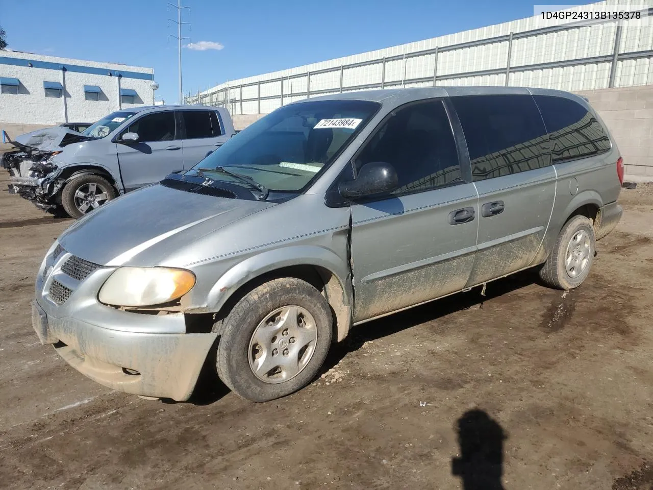 2003 Dodge Grand Caravan Se VIN: 1D4GP24313B135378 Lot: 72143984