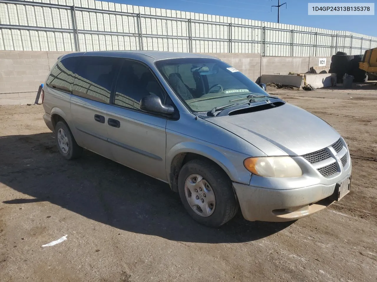 2003 Dodge Grand Caravan Se VIN: 1D4GP24313B135378 Lot: 72143984