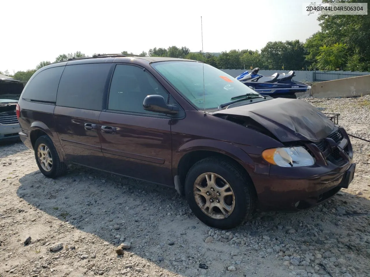 2004 Dodge Grand Caravan Sxt VIN: 2D4GP44L04R506304 Lot: 66754364