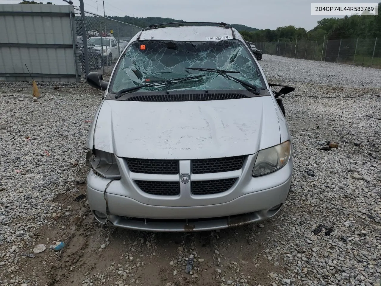 2004 Dodge Grand Caravan Ex VIN: 2D4GP74L44R583789 Lot: 66934974