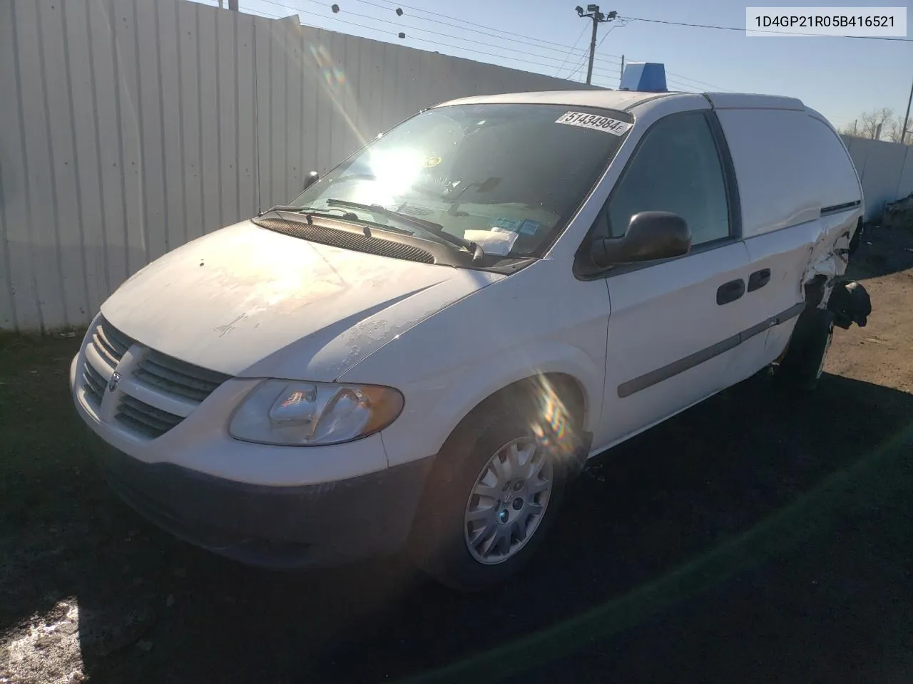 1D4GP21R05B416521 2005 Dodge Caravan C/V