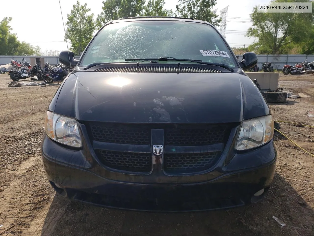 2005 Dodge Grand Caravan Sxt VIN: 2D4GP44LX5R170324 Lot: 57078904