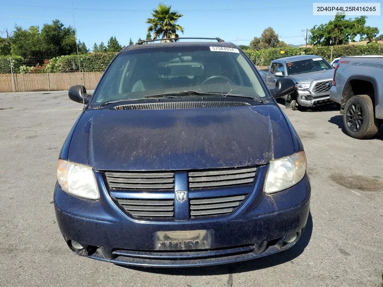 2005 Dodge Grand Caravan Sxt VIN: 2D4GP44L25R416265 Lot: 57584934