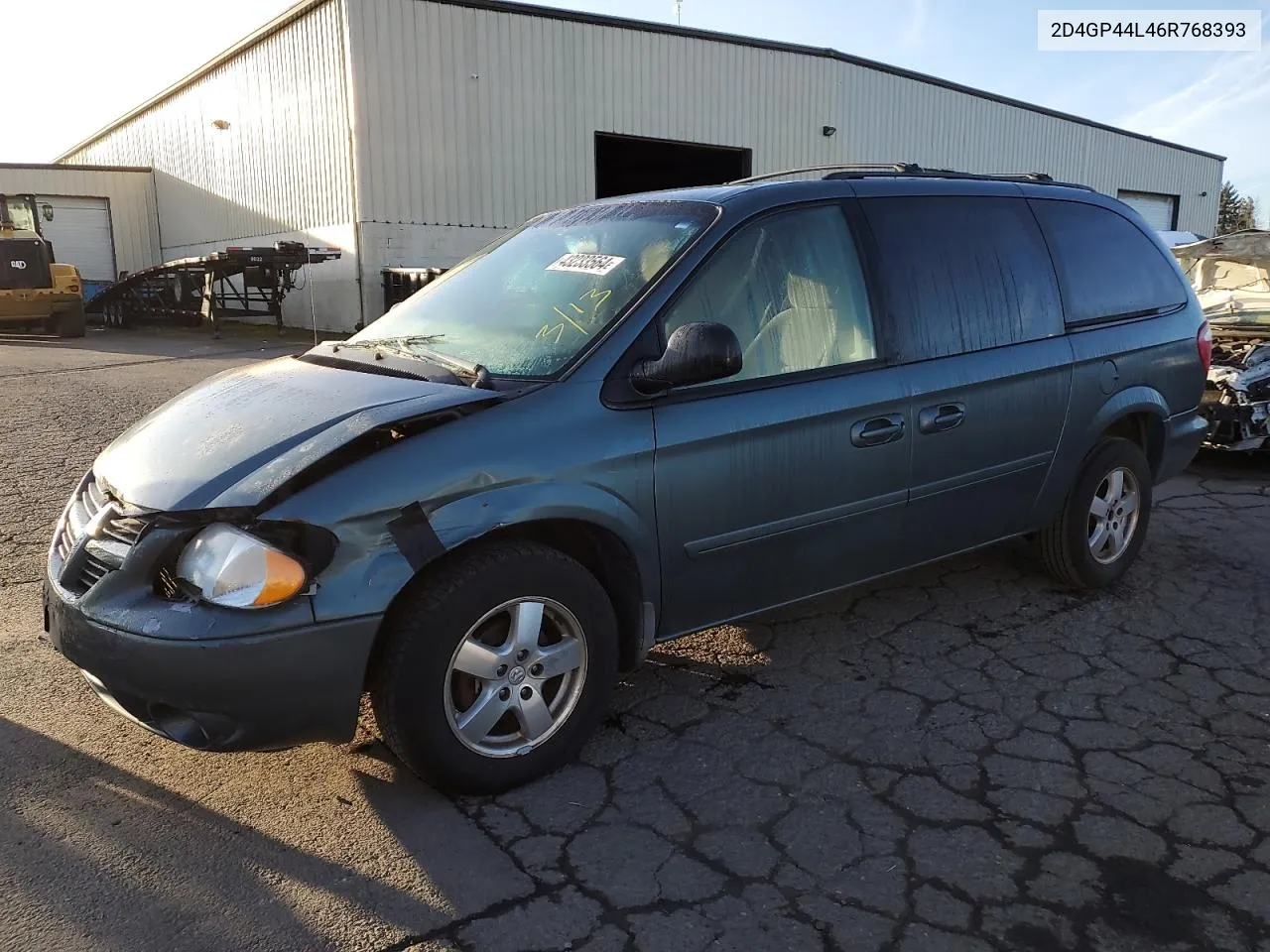 2006 Dodge Grand Caravan Sxt VIN: 2D4GP44L46R768393 Lot: 43233564