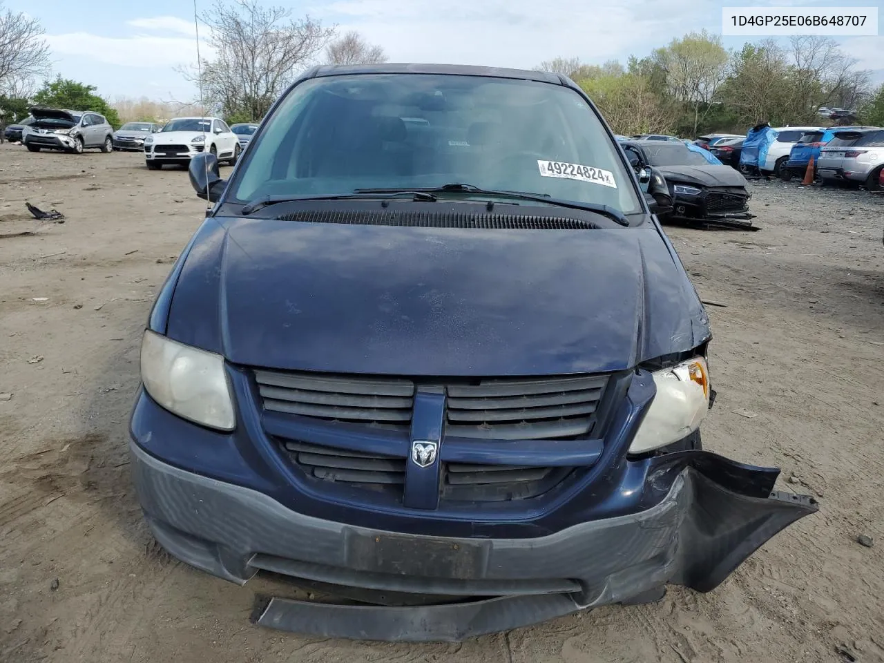 2006 Dodge Caravan Se VIN: 1D4GP25E06B648707 Lot: 49224824