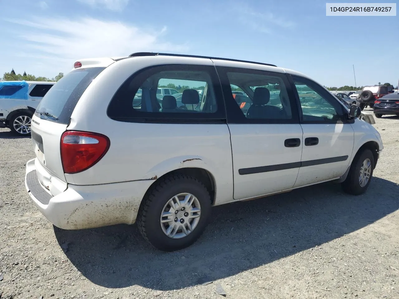 1D4GP24R16B749257 2006 Dodge Grand Caravan Se