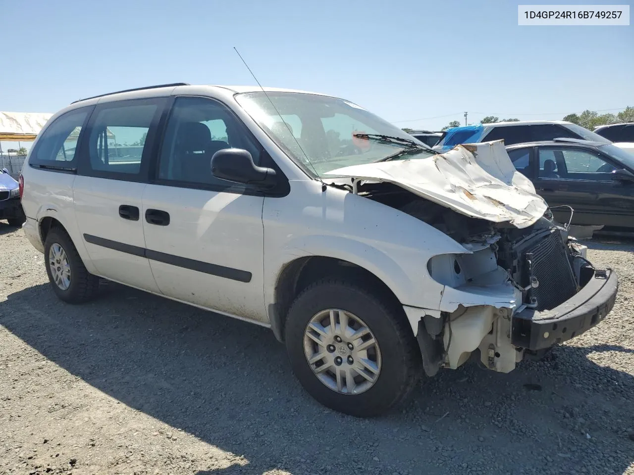 2006 Dodge Grand Caravan Se VIN: 1D4GP24R16B749257 Lot: 52863374