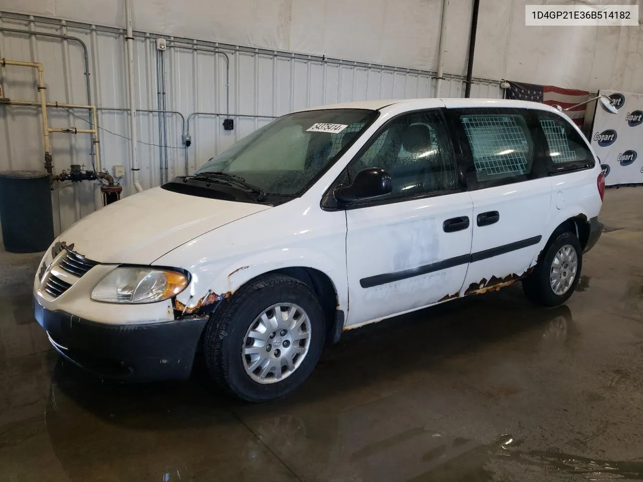 2006 Dodge Caravan C/V VIN: 1D4GP21E36B514182 Lot: 54375414