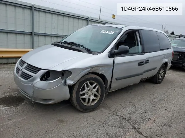 1D4GP24R46B510866 2006 Dodge Grand Caravan Se