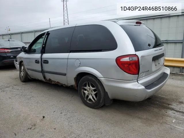 2006 Dodge Grand Caravan Se VIN: 1D4GP24R46B510866 Lot: 55181764