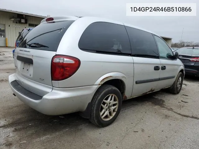 1D4GP24R46B510866 2006 Dodge Grand Caravan Se