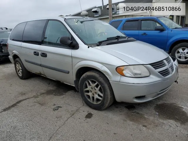 2006 Dodge Grand Caravan Se VIN: 1D4GP24R46B510866 Lot: 55181764