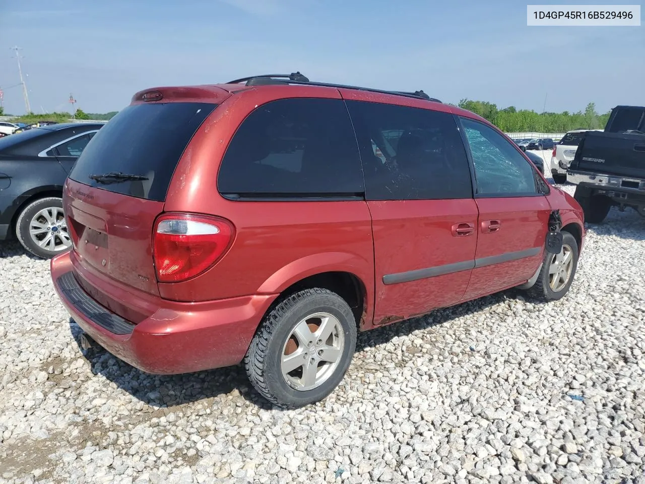 2006 Dodge Caravan Sxt VIN: 1D4GP45R16B529496 Lot: 55193784